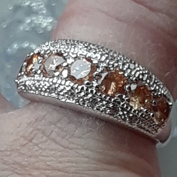 NWT! Golden Morganite + White Topaz .925 Ring +🎁 - Picture 8 of 8